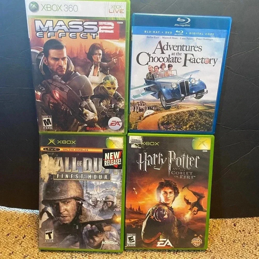 3 XBOX GAMES 1 Blue RAY DVD MOVIE